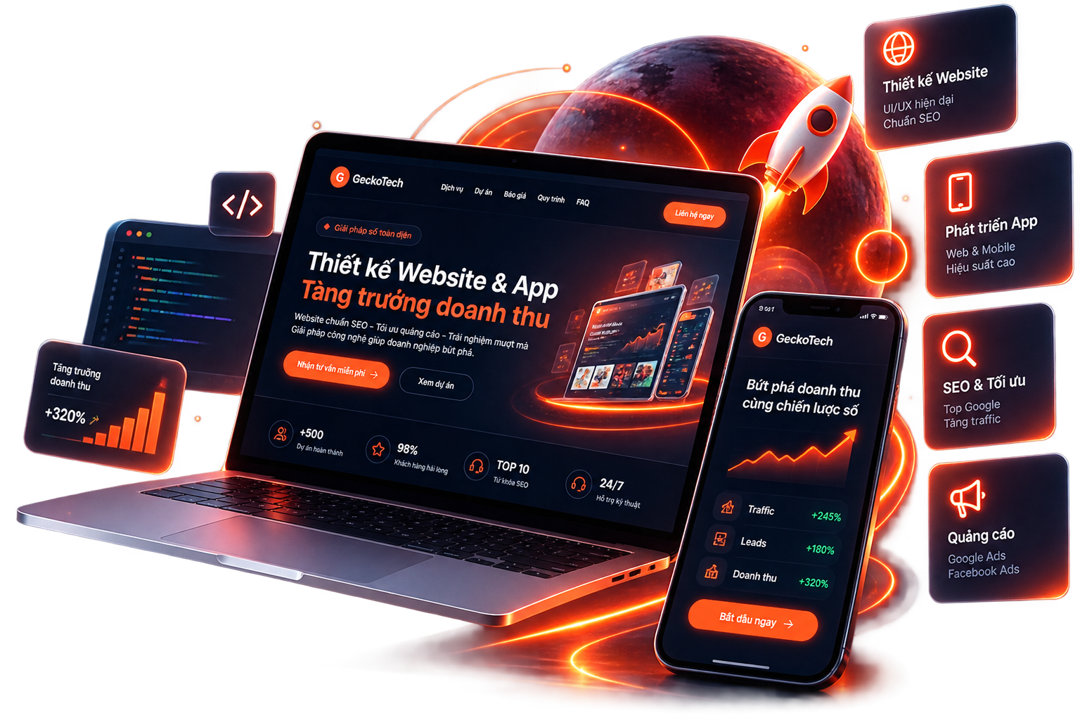 GeckoTech Website Mockup